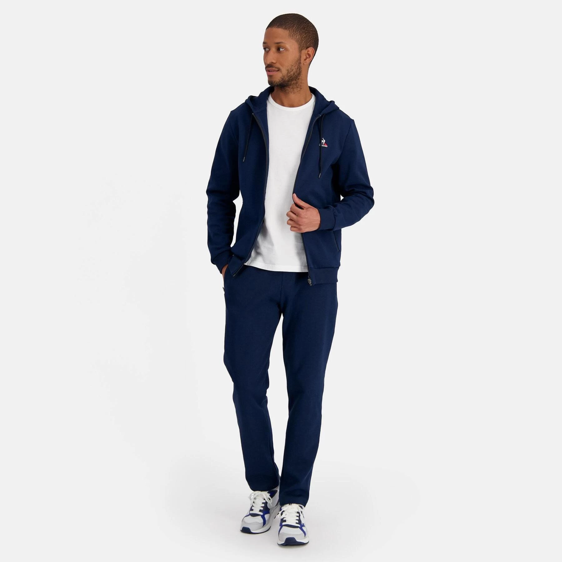 Sweatshirt à Capuche Zippé Le Coq Sportif Essentiels R. N°1 6 Sweatshirt à Capuche Zippé Le Coq Sportif Essentiels R. N°1 – Image 4